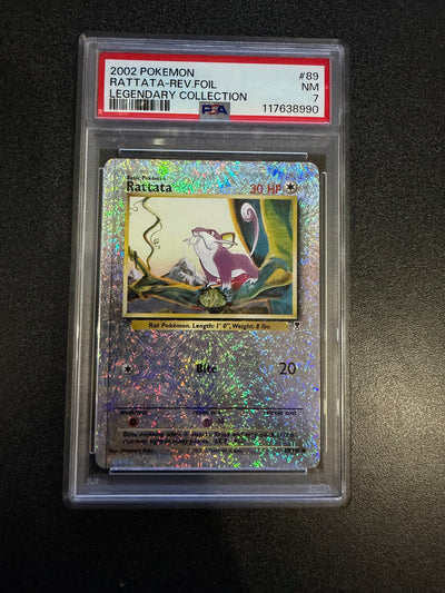 Pokemon: PSA 7 Rattata - Reverse Foil - Legendary Collection