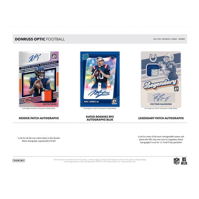 2021 Panini Donruss Optic Football Hobby 12 Box Case