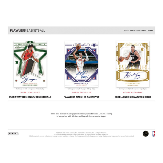 2022/23 Panini Flawless Basketball Hobby 2 Box Case