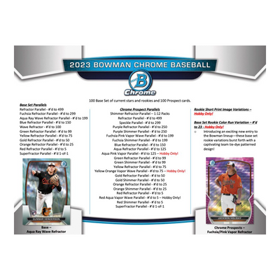 2023 Bowman Chrome Baseball Hobby Box