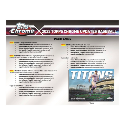 2023 Topps Chrome Update Series Baseball Hobby Box