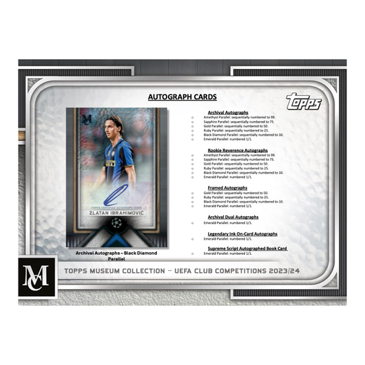 2023/24 Topps Museum Collection UEFA Champions League Soccer Hobby 12 Box Case
