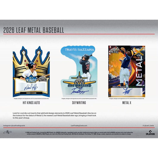 2026 Leaf Metal Baseball Jumbo Box