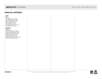 2023 Panini Absolute Football Gravity Feed 6 Box Case