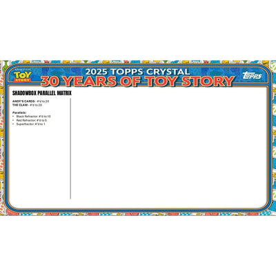 2025 Topps Pixar Crystal 30 Years of Toy Story Hobby Box