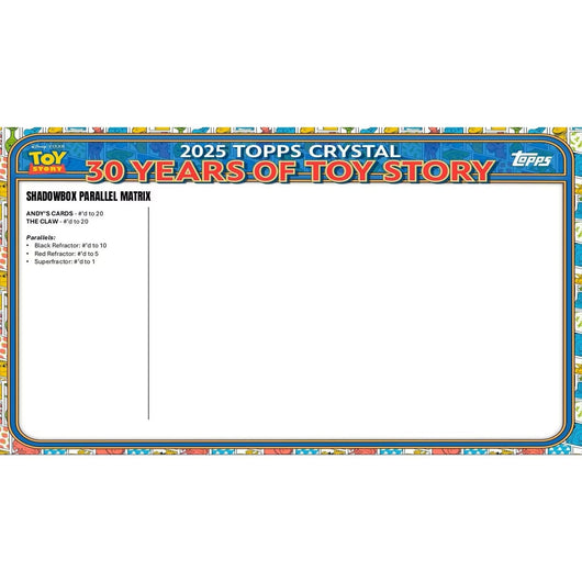 2025 Topps Pixar Crystal 30 Years of Toy Story Hobby Box