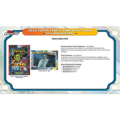 2026 Topps Finest: Fantastic Four 65th Anniversary Hobby Box