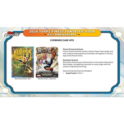 2026 Topps Finest: Fantastic Four 65th Anniversary Hobby Box