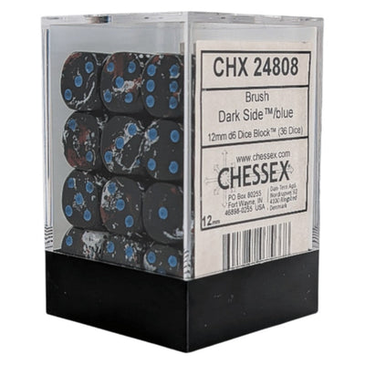 PREORDER U2 CHX 24808 Brush Dark Side/blue 12mm d6 Dice Block (36 dice)