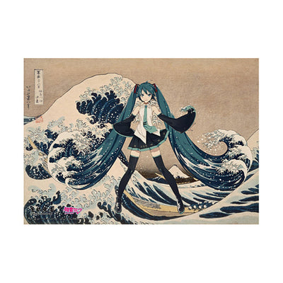 PREORDER Katsushika Hokusai x Hatune Miku Car Magnet Thirty-six Views of Mount Fuji The Great Wave off Kanagawa
