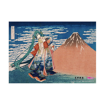 PREORDER Katsushika Hokusai x Hatune Miku Car Magnet Thirty-six Views of Mount Fuji Fine Wind Clear Morning