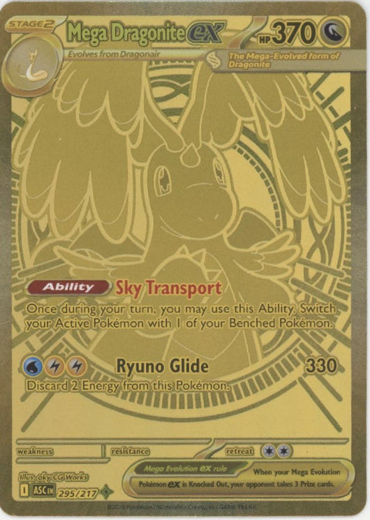 Mega Draonite ex Pokemon Ascended Heroes Mega Hyper Rare #295