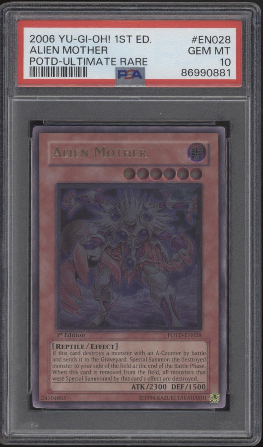 Alien Mother Yu-Gi-Oh! POTD Ultimate Rare 1st Edition #EN028 PSA 10