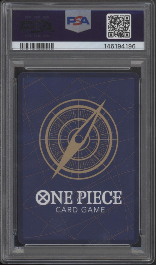 Marshall D Teach One Piece Card Game OP12 3rd Anniversary Gold #093 PSA 10
