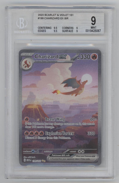 Charizard ex Pokemon 151 #199 Beckett 9
