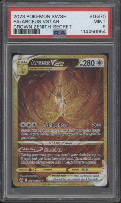Arceus VSTAR Pokemon Crown Zenith Secret Full Art #GG70 PSA 9