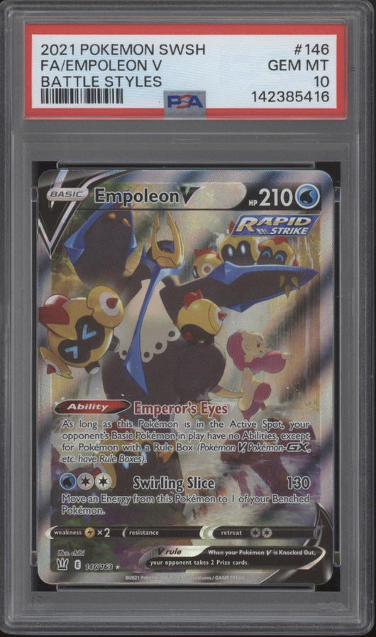 Empoleon V Pokemon Battle Styles Full Art #146 PSA 10