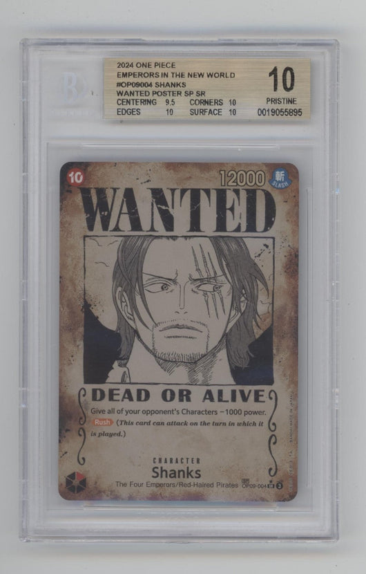 Shanks One Piece Emperors in the New World Wanted Alt Art Beckett 10 Pristine