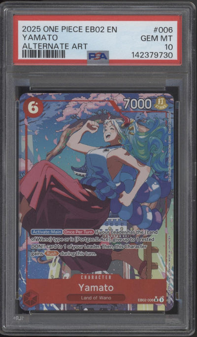 Yamato One Piece Card Game EB02 Alternate Art #006 PSA 10