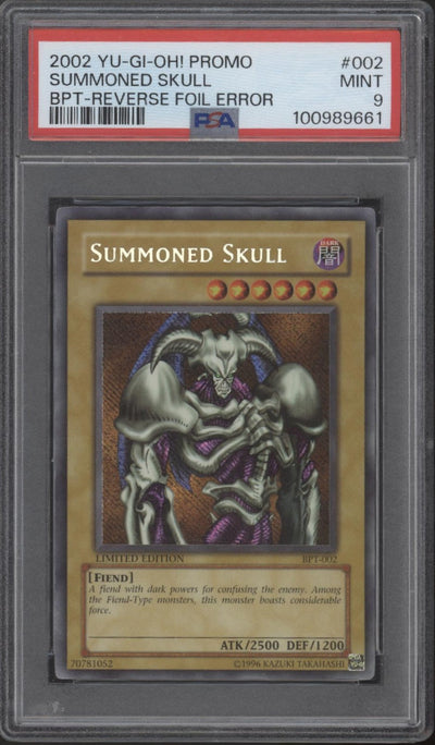 Summoned Skull Pokemon BPT Reverse Foil Error Promo #002 PSA 9