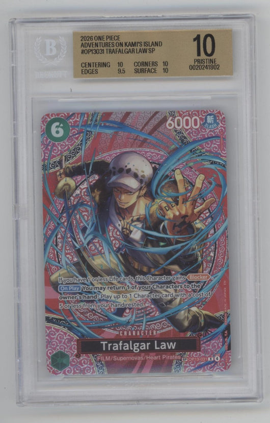 Trafalgar Law One Piece Adventures of Kami's Island #031 Beckett 10 Pristine