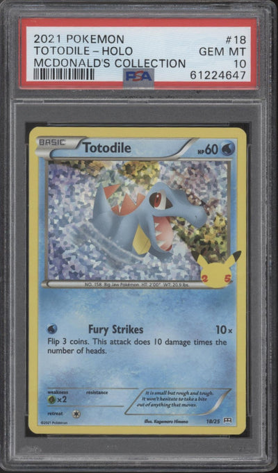 Totodile Pokemon McDonald's Collection Holo #18 PSA 10