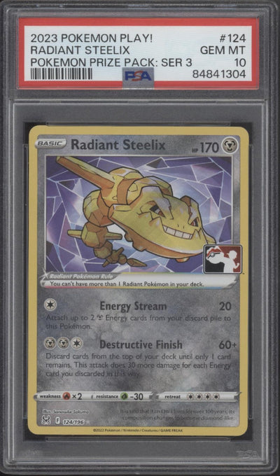 Radiant Steelix Pokemon Play! Prize Pack Series 3 #124 PSA 10