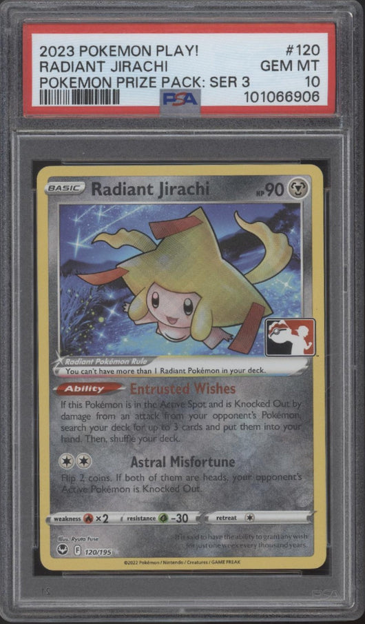 Radiant Jirachi Pokemon Play! Prize Pack Series 3 #120 PSA 10
