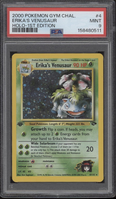 Erika's Venusaur Pokemon Gym Challenge Holo 1st Edition #4 PSA 9