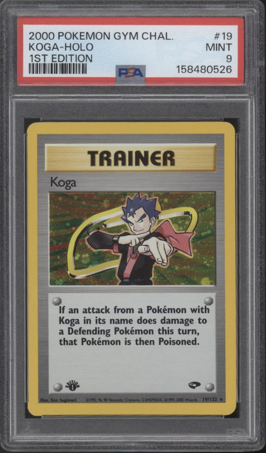 Koga Pokemon Gym Challenge Holo 1st Edition #19 PSA 9