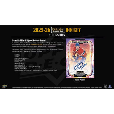 2025-26 Upper Deck O-Pee-Chee Platinum Hockey Hobby Box *Contact Us To Order*