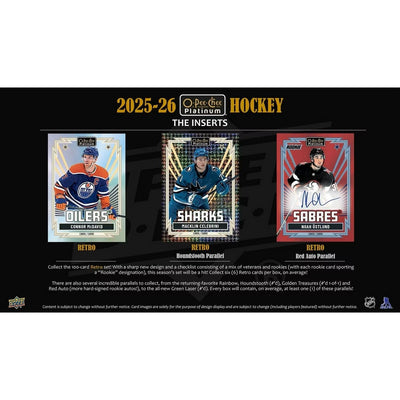 2025-26 Upper Deck O-Pee-Chee Platinum Hockey Hobby Box *Contact Us To Order*