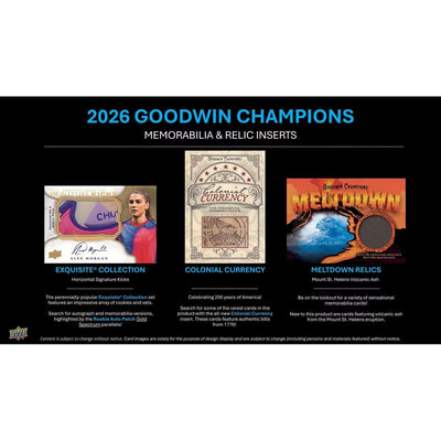 2026 Upper Deck Goodwin Champions Hobby Box *Contact Us To Order*