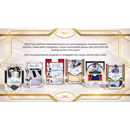 2025 Topps Definitive Baseball Hobby 2-Box Case