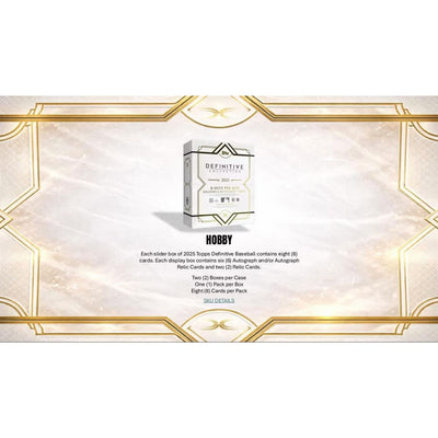 2025 Topps Definitive Baseball Hobby 2-Box Case