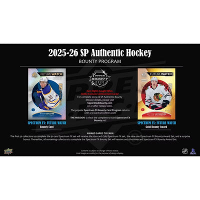 2025-26 Upper Deck SP Authentic Hockey Hobby Box *Contact Us To Order*