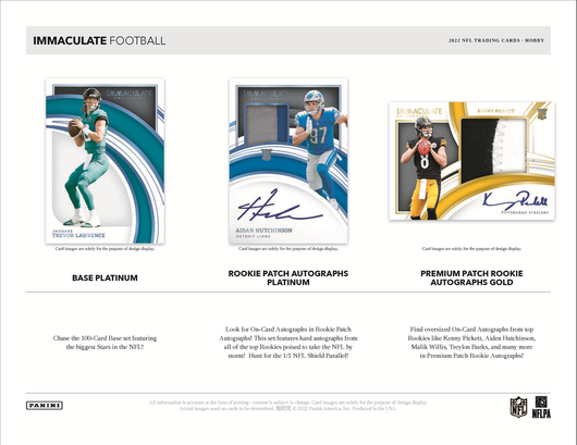 2022 Panini Immaculate Football Hobby Box