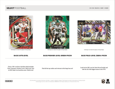 2022 Panini Select Football Hobby Box
