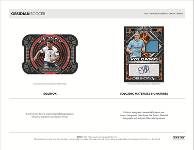 2022-23 Panini Obsidian Soccer Hobby 12 Box Case