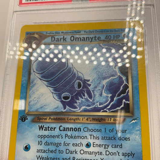 Dark Omanyte Pokemon Neo Destiny 1st Edition #37 PSA 10