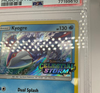 Kyogre Pokemon Celestial Storm Prerelease Promo Holo #SM129 PSA 9