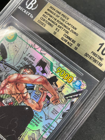 Roronoa Zoro One Piece Card Game Wings of the Captain Manga Art BGS 10 Pristine