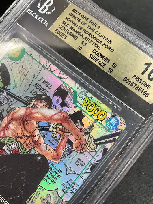 Roronoa Zoro One Piece Card Game Wings of the Captain Manga Art BGS 10 Pristine