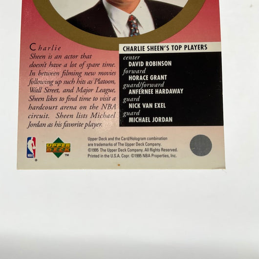 Michael Jordan / Charlie Sheen 1995-96 Upper Deck #339