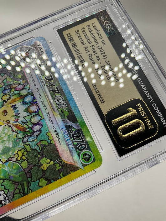 Leafeon ex Pokemon Terastal Fest ex Special Art Rare Holo JP 200 CGC 10 Pristine