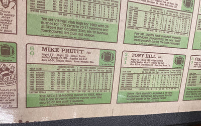1984 Topps Football Full Set Uncut Sheets *See All Photos & Description*