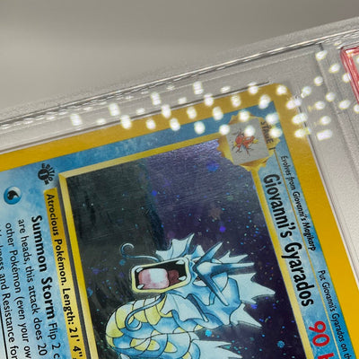 Giovanni's Gyarados Pokemon Gym Challenge Holo 1st Edition #5 PSA 8