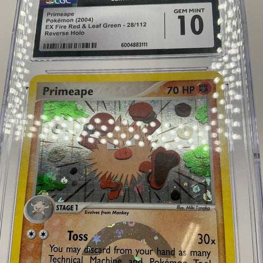 Primeape Pokemon EX Fire Red & Leaf Green Reverse Holo #28 CGC 10