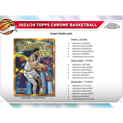 2023-24 Topps Chrome Basketball Hobby 12 Box Case
