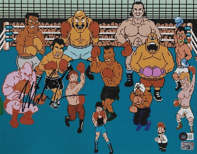 Mike Tyson's Punch-Out!! Signed 11x14 Boxing Signed Photo Autograph BAS Beckett Authenticated Auto- Tyson Hologram (All Cast Characters Boxers Photo)